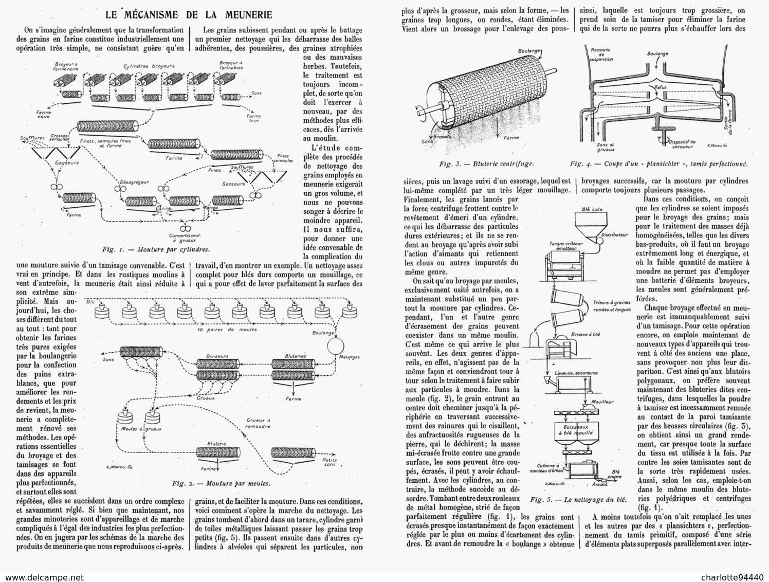 LE MECANISME De La MEUNERIE   1914 - Autres & Non Classés