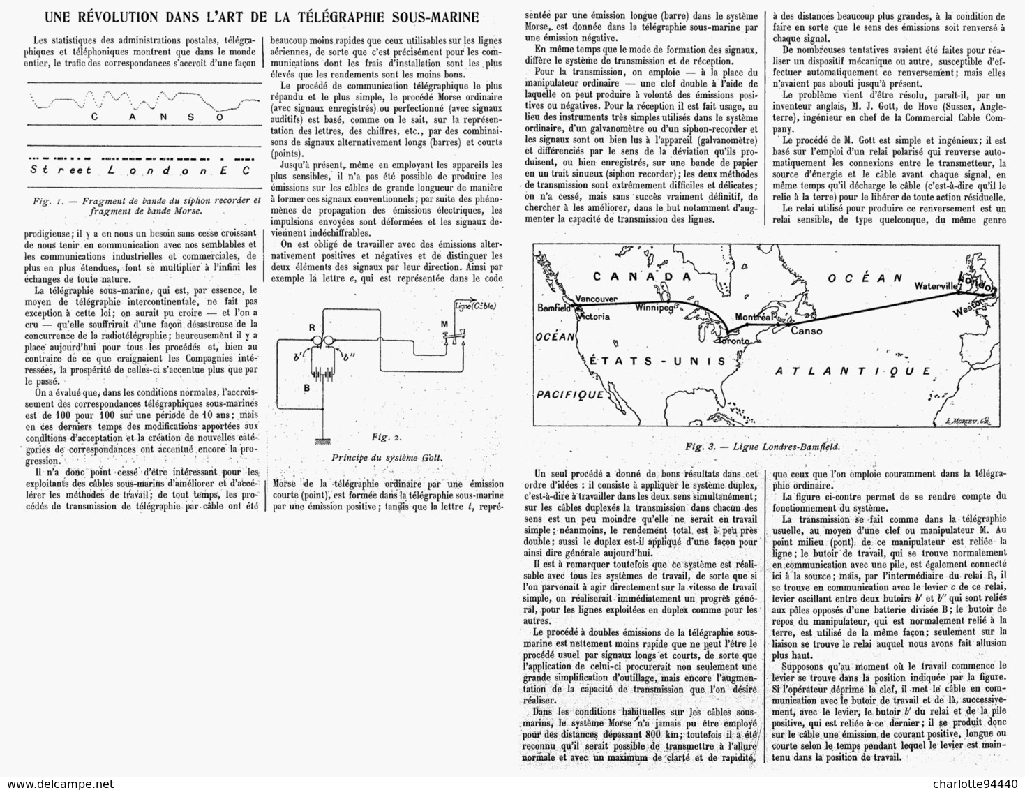 UNE REVOLUTION DANS L'ART DE LE TELEGRAPHIE SOUS-MARINE    1914 - Other & Unclassified