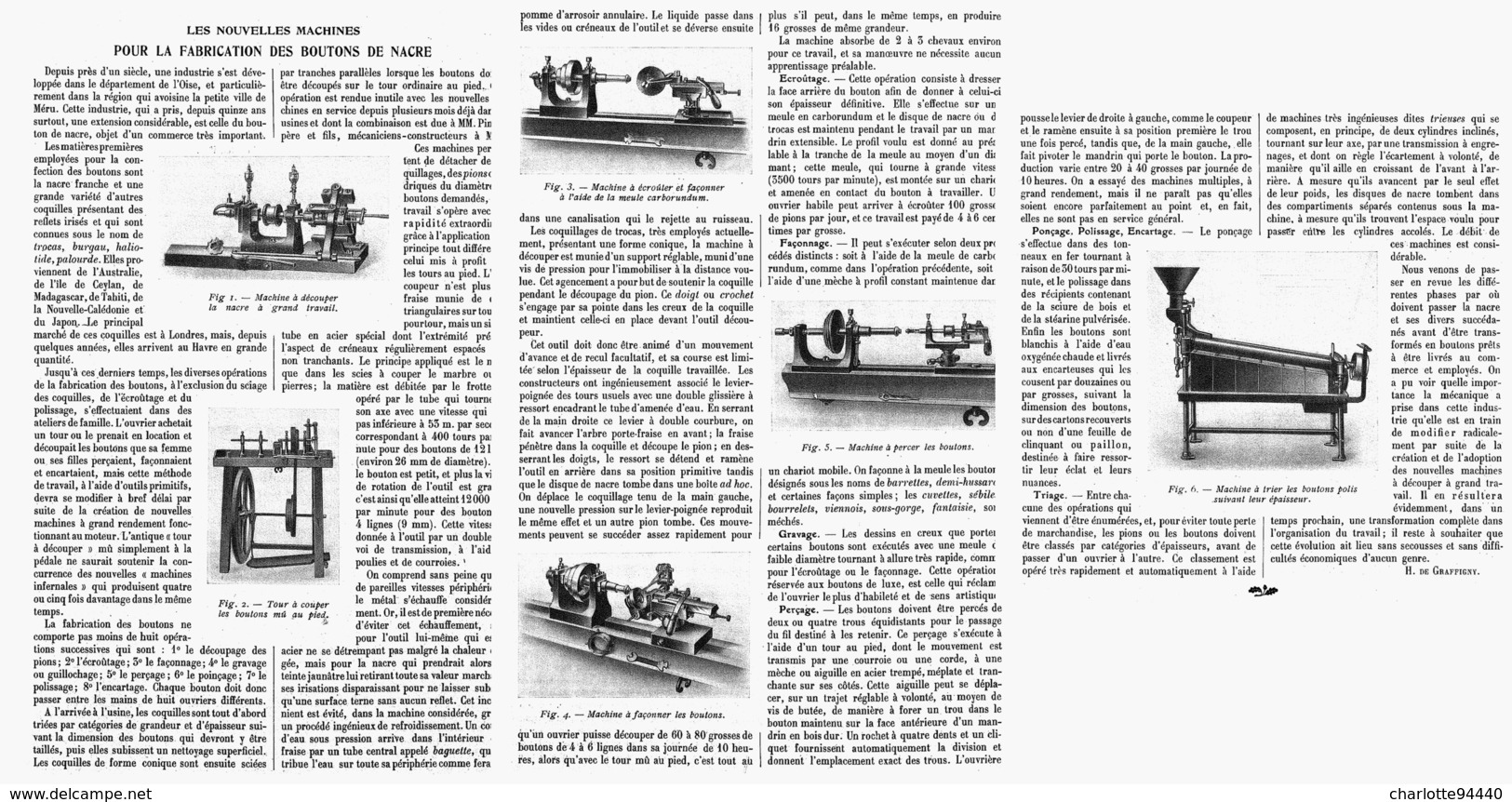 LES NOUVELLES MACHINES Pour La FABRICATION DES BOUTONS De NACRE    1914 - Autres & Non Classés