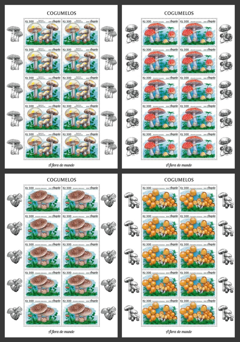 Z08 ANG18106c ANGOLA 2018 Mushrooms MNH ** Postfrisch - Angola