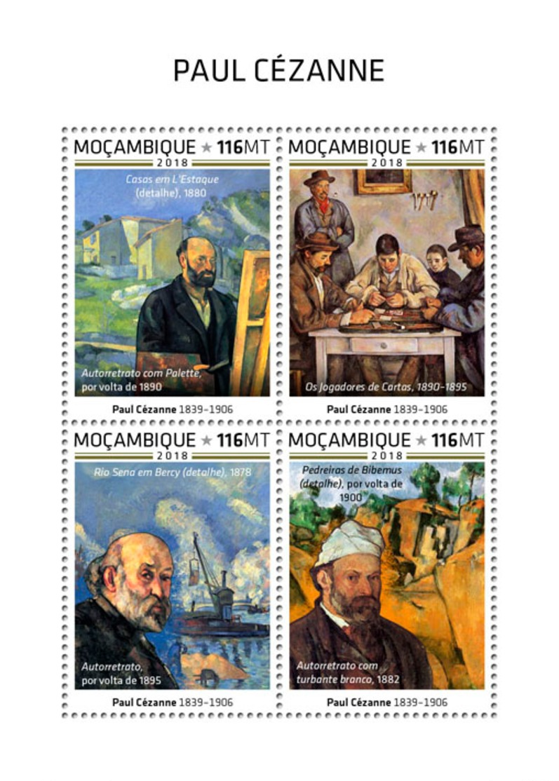 Z08 MOZ18522a MOZAMBIQUE 2018 Paul Cezanne MNH ** Postfrisch - Mozambique