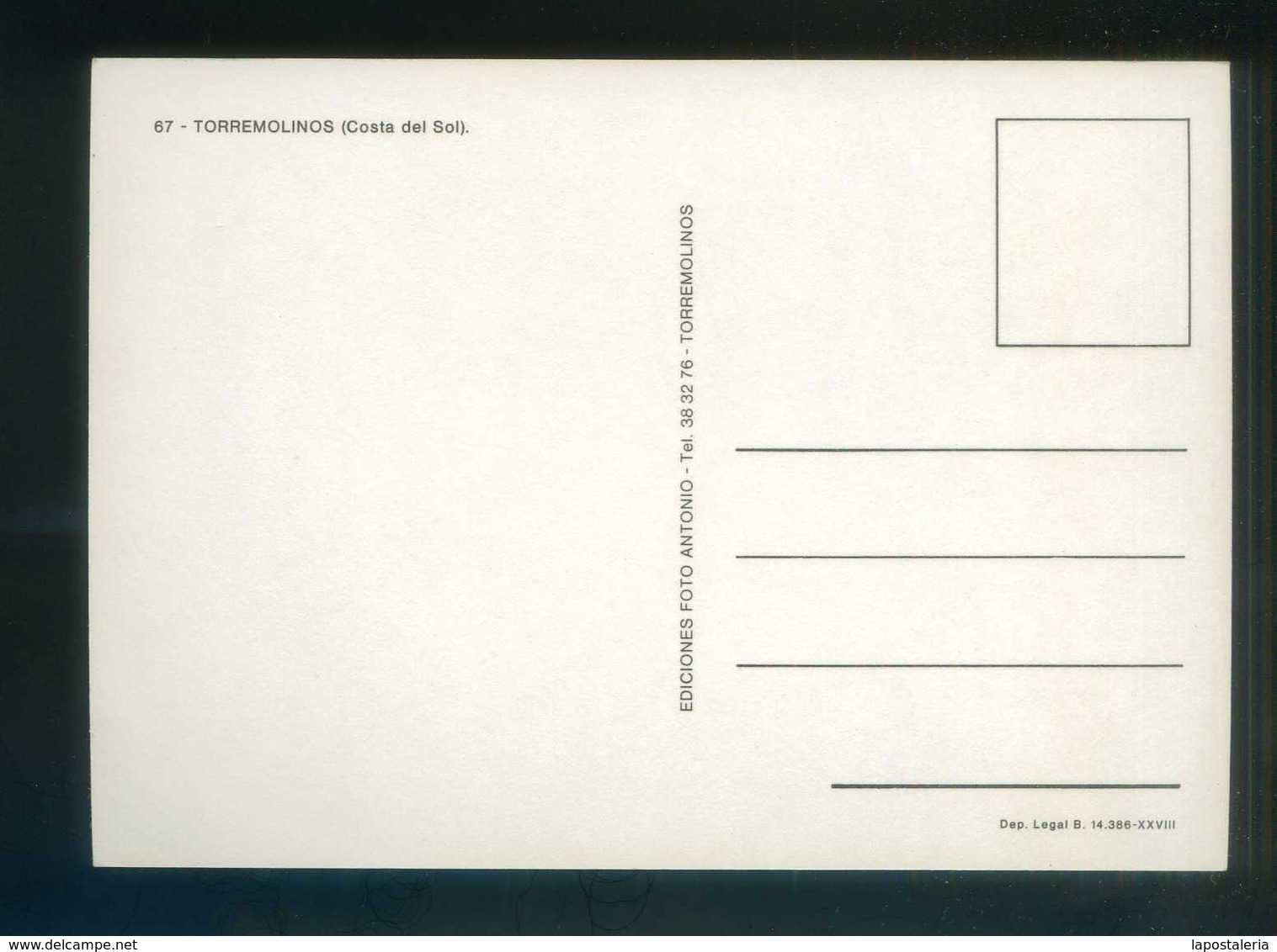 Torremolinos. Ed. Foto Antonio Nº 67. Nueva - Málaga