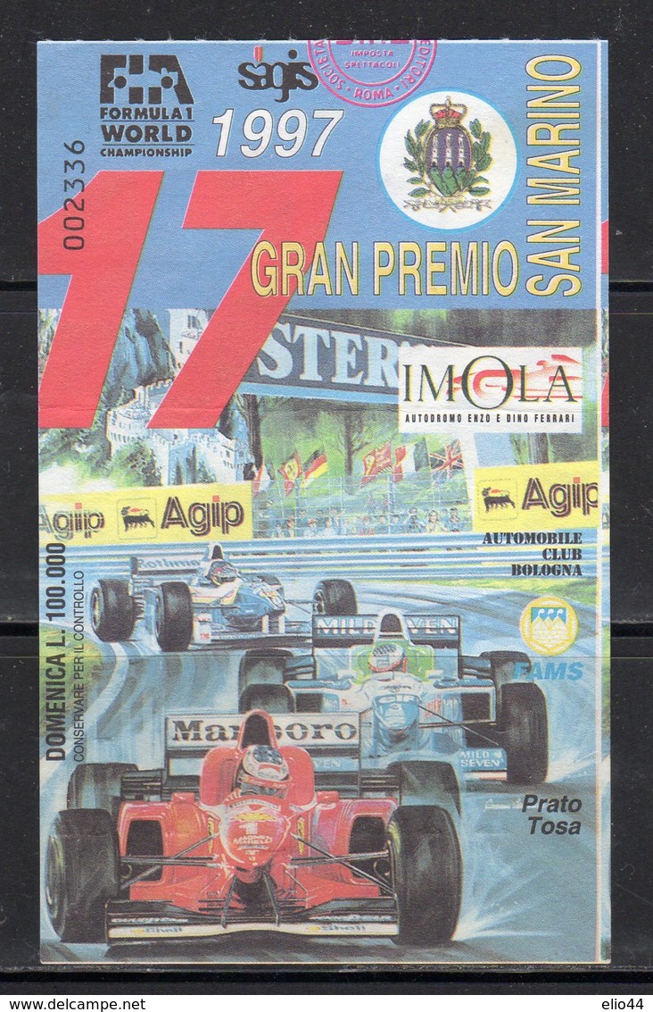 Imola '97 - 17° Gran Premio San Marino F.1 - - Biglietti D'ingresso
