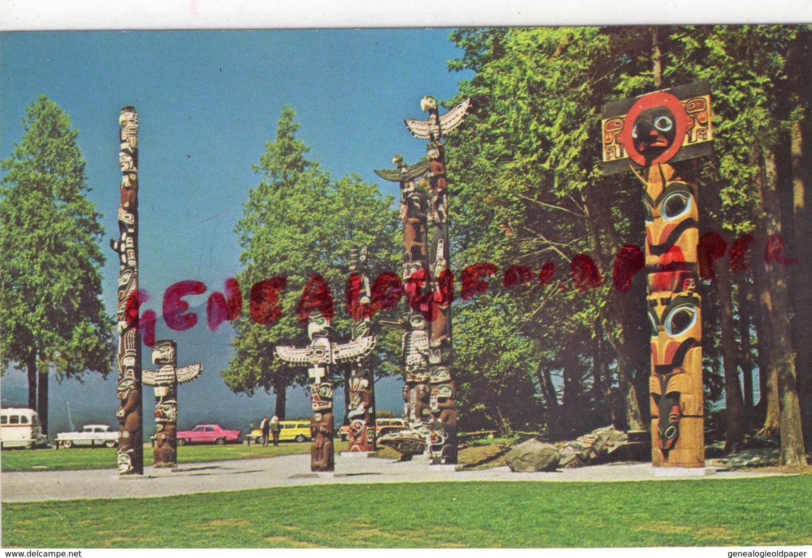 CANADA - VANCOUVER- TOTEM POLES STANLEY PARK -FANTASTIC INDIAN CARVINGS - Vancouver