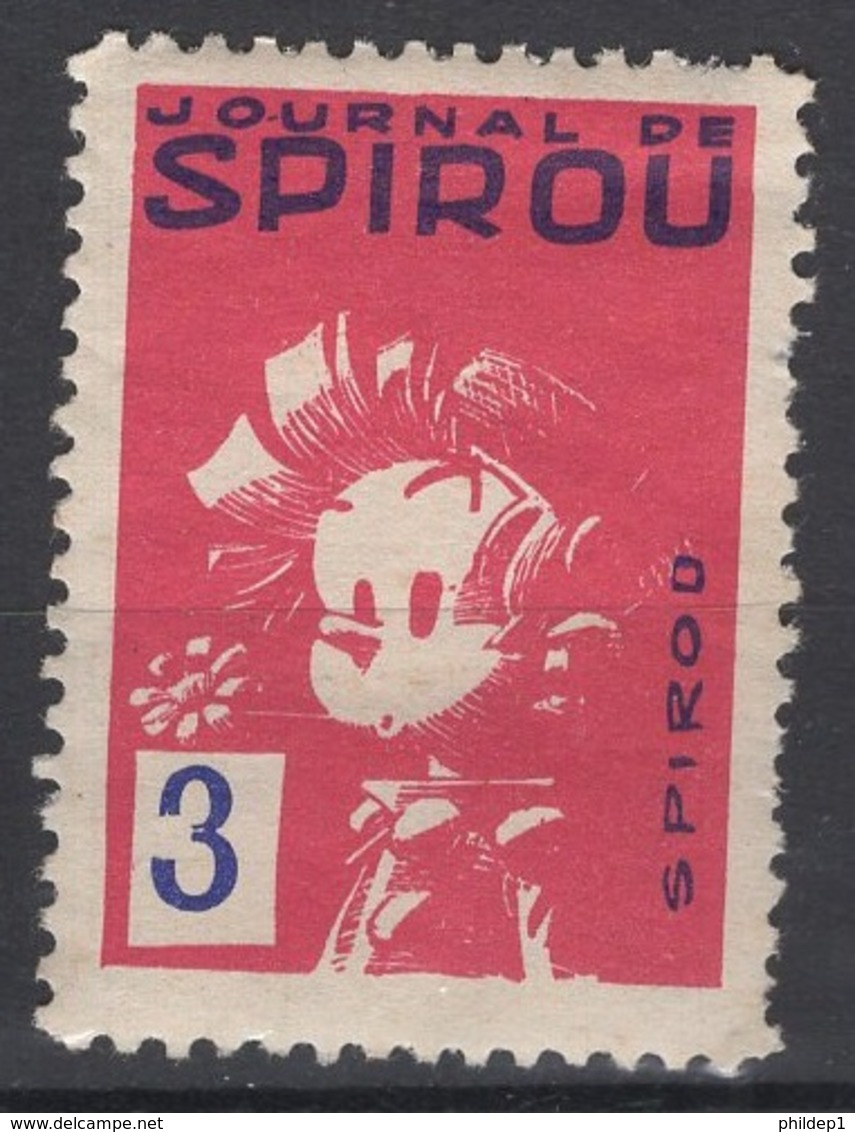 Journal De Spirou. Timbre Représentant Spirou D'une Valeur De ? 3 ?. Original !!! - Fantasie Vignetten