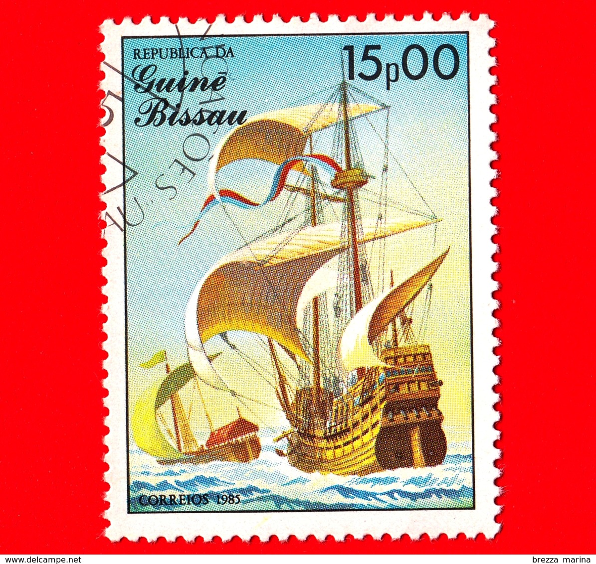 GUINEA BISSAU - 1985 - Navi A Vela - Velieri - Dutch Carrack - 15.00 - Guinea-Bissau