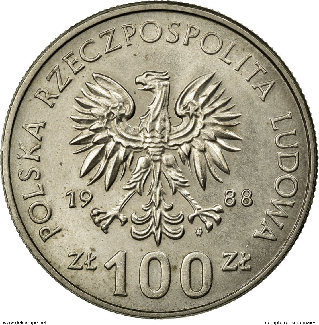 Monnaie, Pologne, 100 Zlotych, 1988, Warsaw, TTB+, Copper-nickel, KM:182 - Pologne