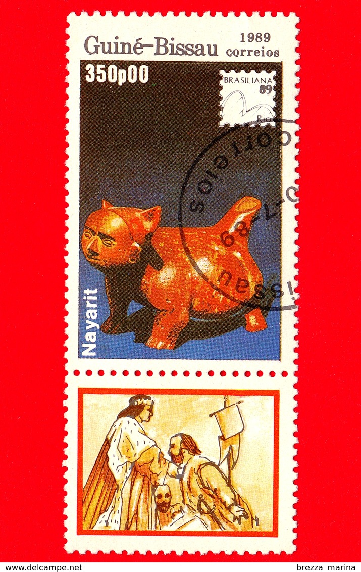 GUINEA BISSAU - 1989 - Mostra Filatelica Internazionale - 89 Brasiliana - Nayarit - 350 - Guinea-Bissau