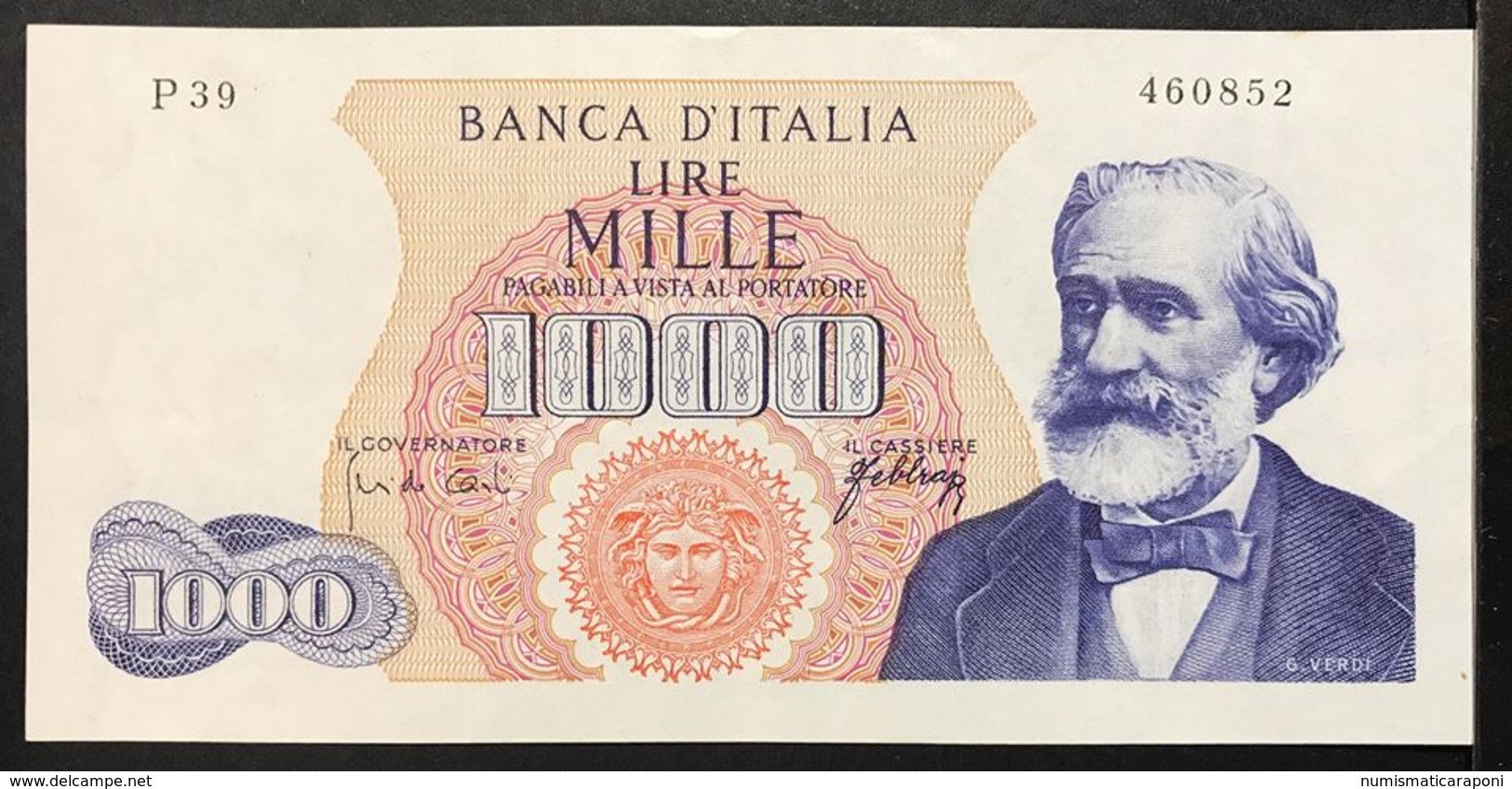 1000 LIRE Italia Verdi I° Tipo 20 05 1966 Sup  LOTTO 1910 - 1000 Liras