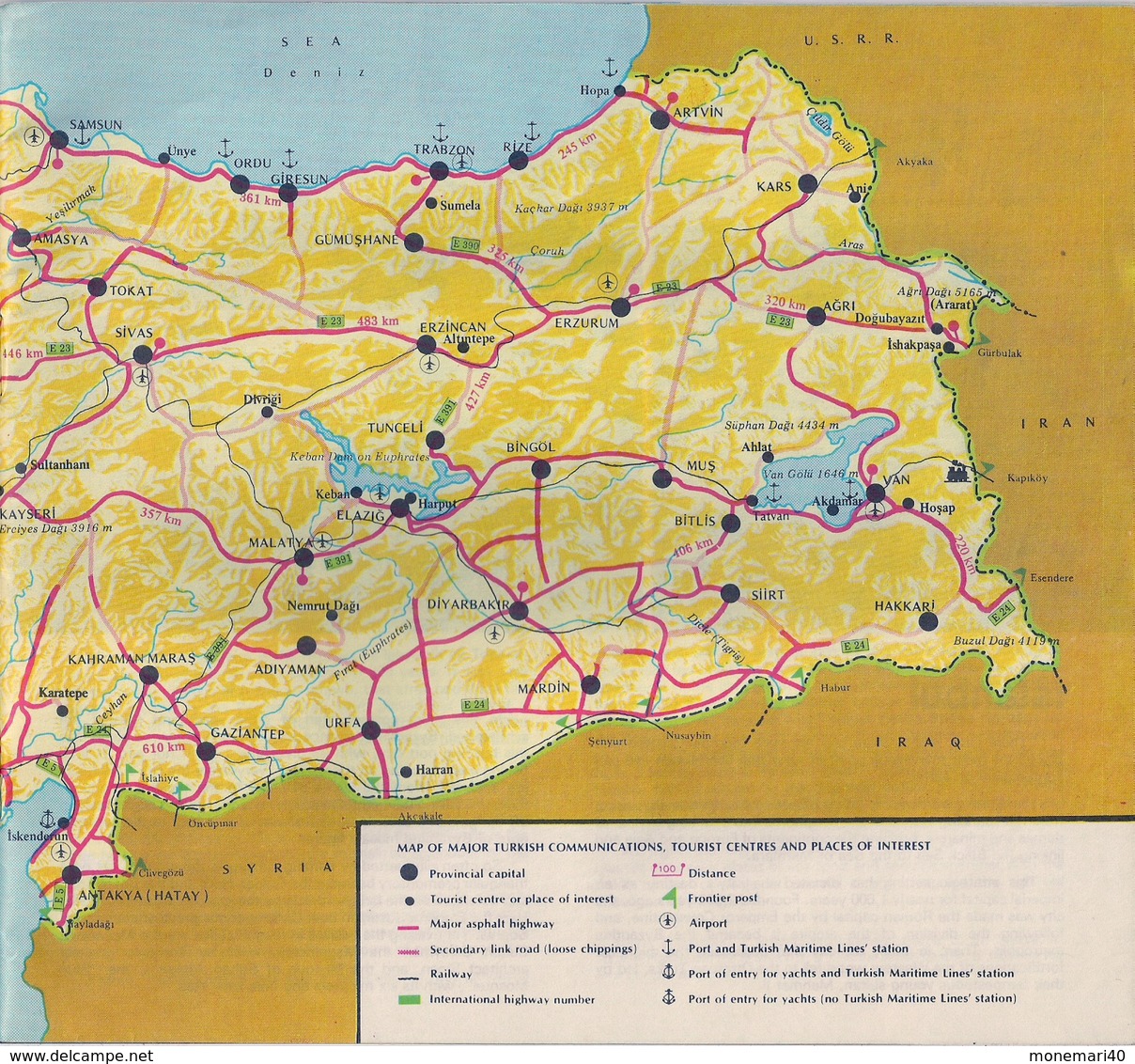 TURQUIE (ASIE 97 % - EUROPE 3 %) - GUIDE TOURISTIQUE - CARTES ROUTIÈRE. - Asia