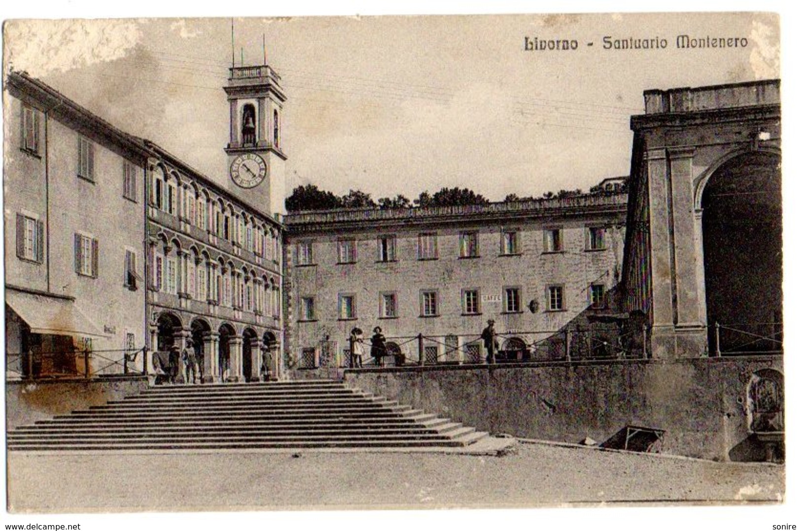 LIVORNO - SANTUARIO MONTENERO  - ANNULLO ALICE SUPERIORE - ED.COOP TABACCAI - VG 1915 FP - C403 - Livorno