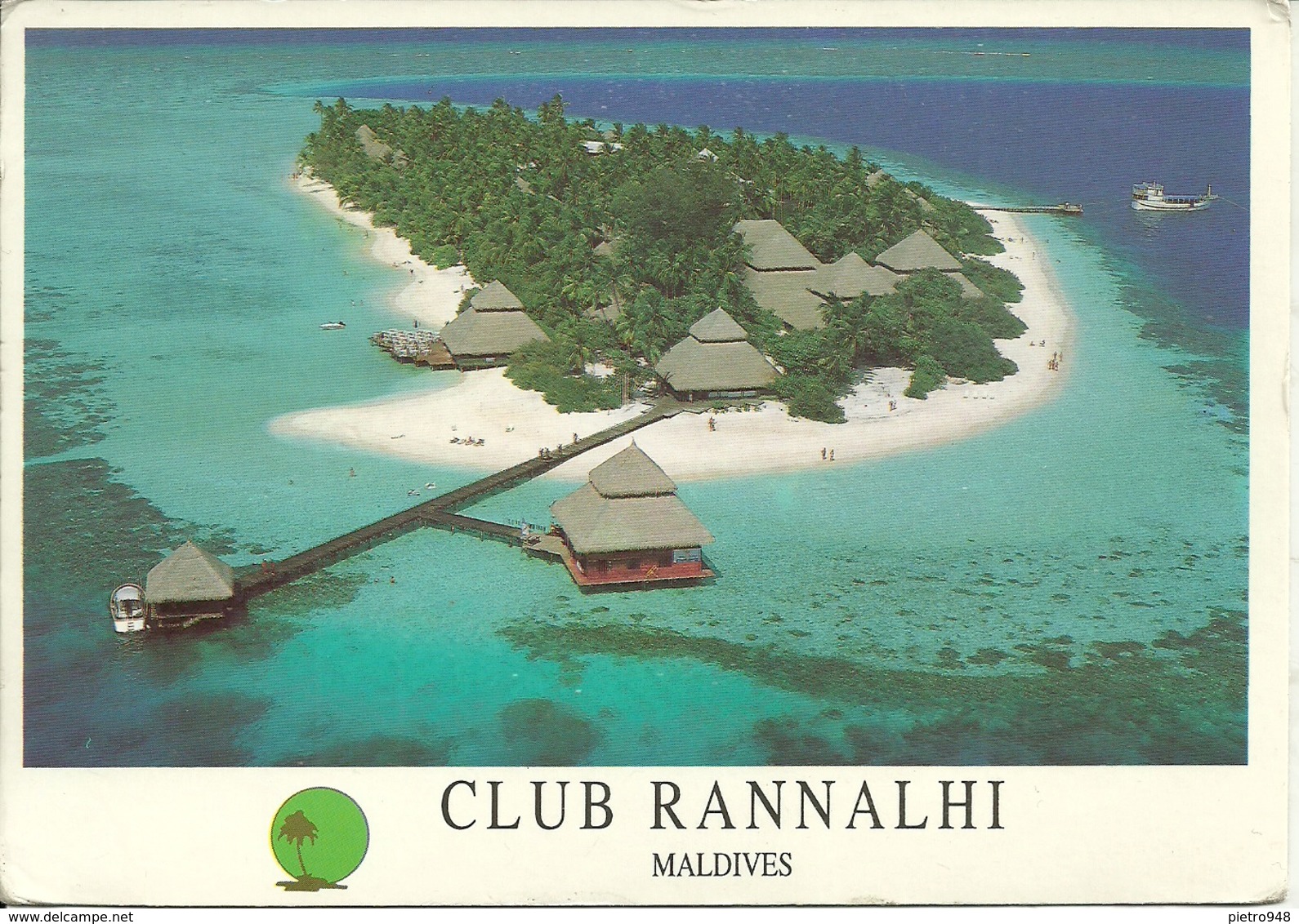 Maldives, Club Rannalhi, An Aitken Spence Hotel, Aerial View, Thematic Stamp "Basket Barcelona '92", - Maldives