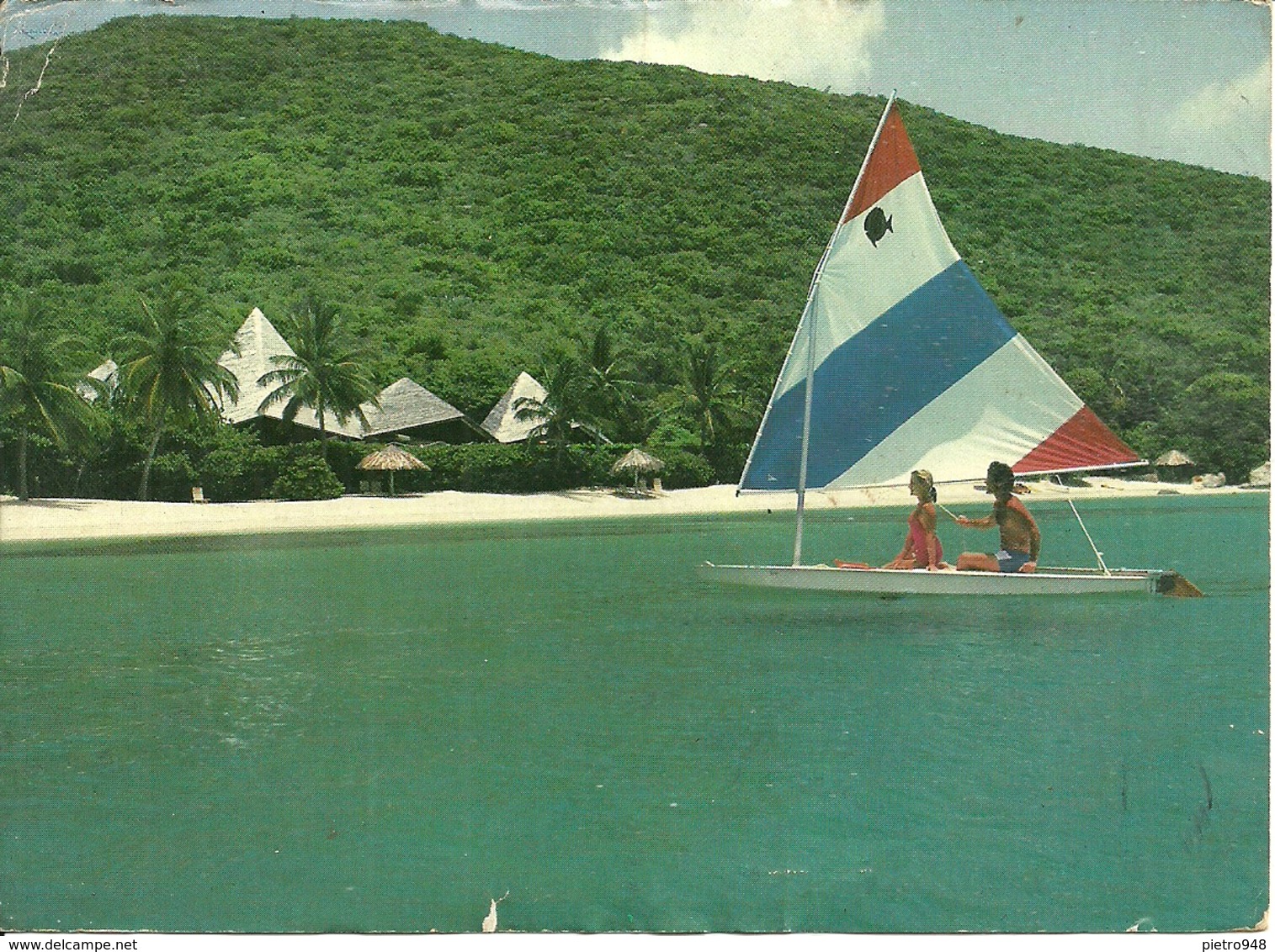 British Virgin Islands (Antille) Virgin Gorda, Little Dix Bay, "A Rockresort", View Seen From The Sea - Vierges (Iles), Britann.