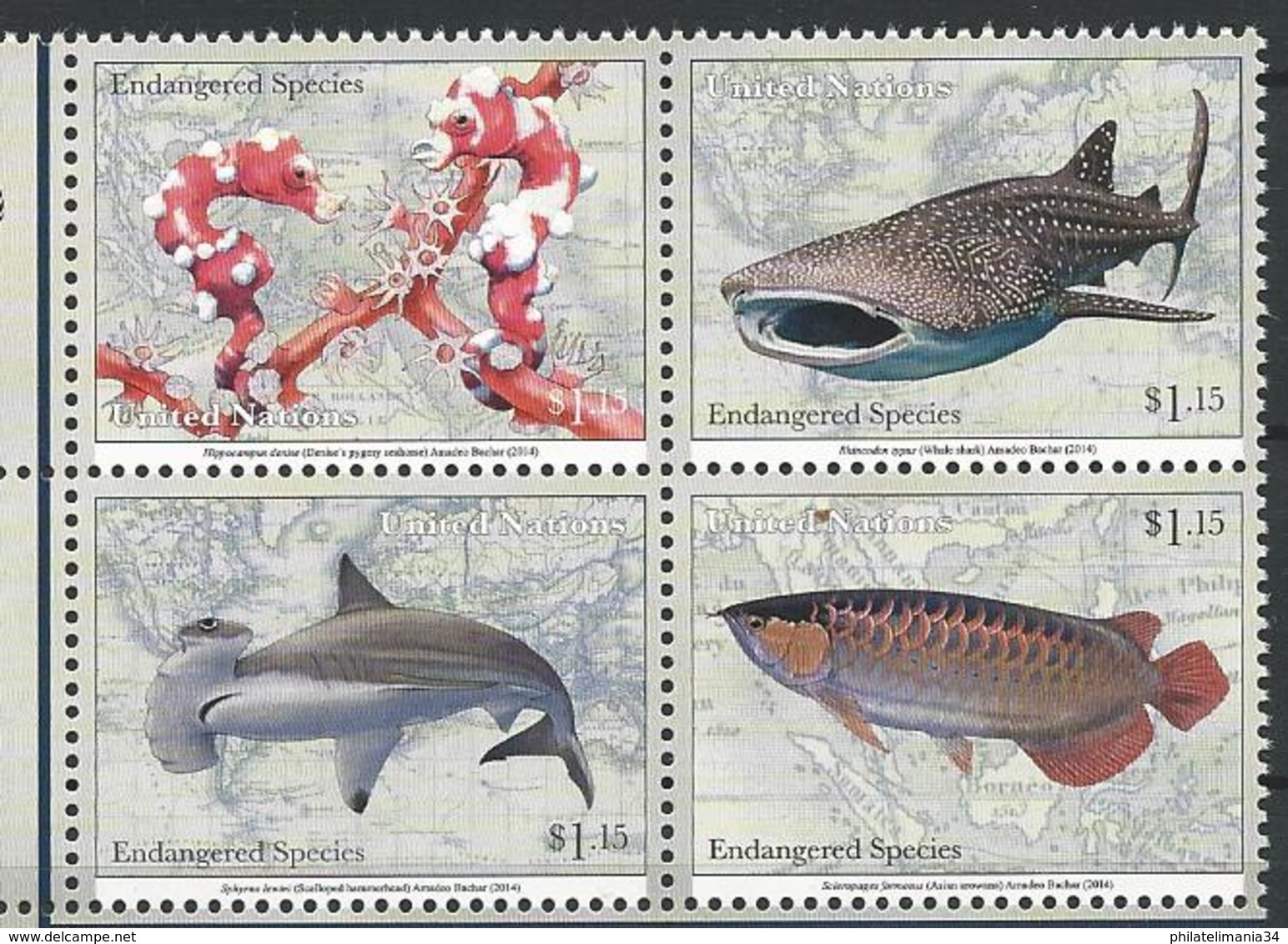 NU 2014 - Bureau De New York - Espèces Menacées D'extinction - Unused Stamps