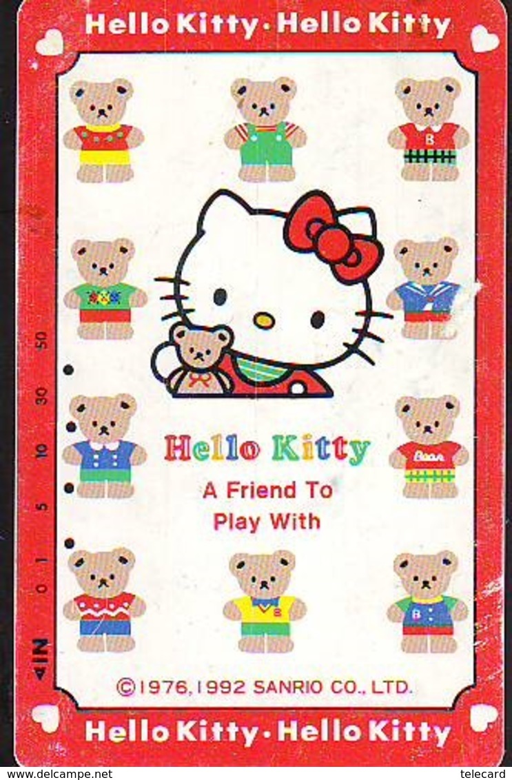 MANGA * Télécarte JAPON *  * Comics * CHAT * HELLO KITTY  (1033) CAT *  Japan Phonecard * Katze Karte * - BD