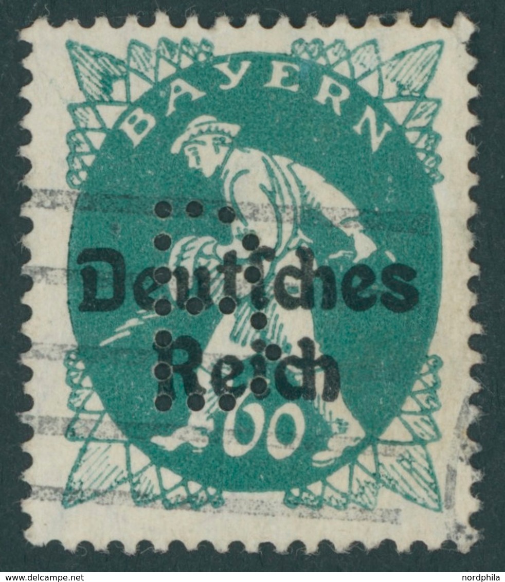 BAYERN Pf 23 O, 1920, 60 Pf. Dunkelblaugrün, Gelocht B, Feinst (kleine Helle Stelle), Gepr. Dr. Helbig Und Infla, Mi. 35 - Andere & Zonder Classificatie