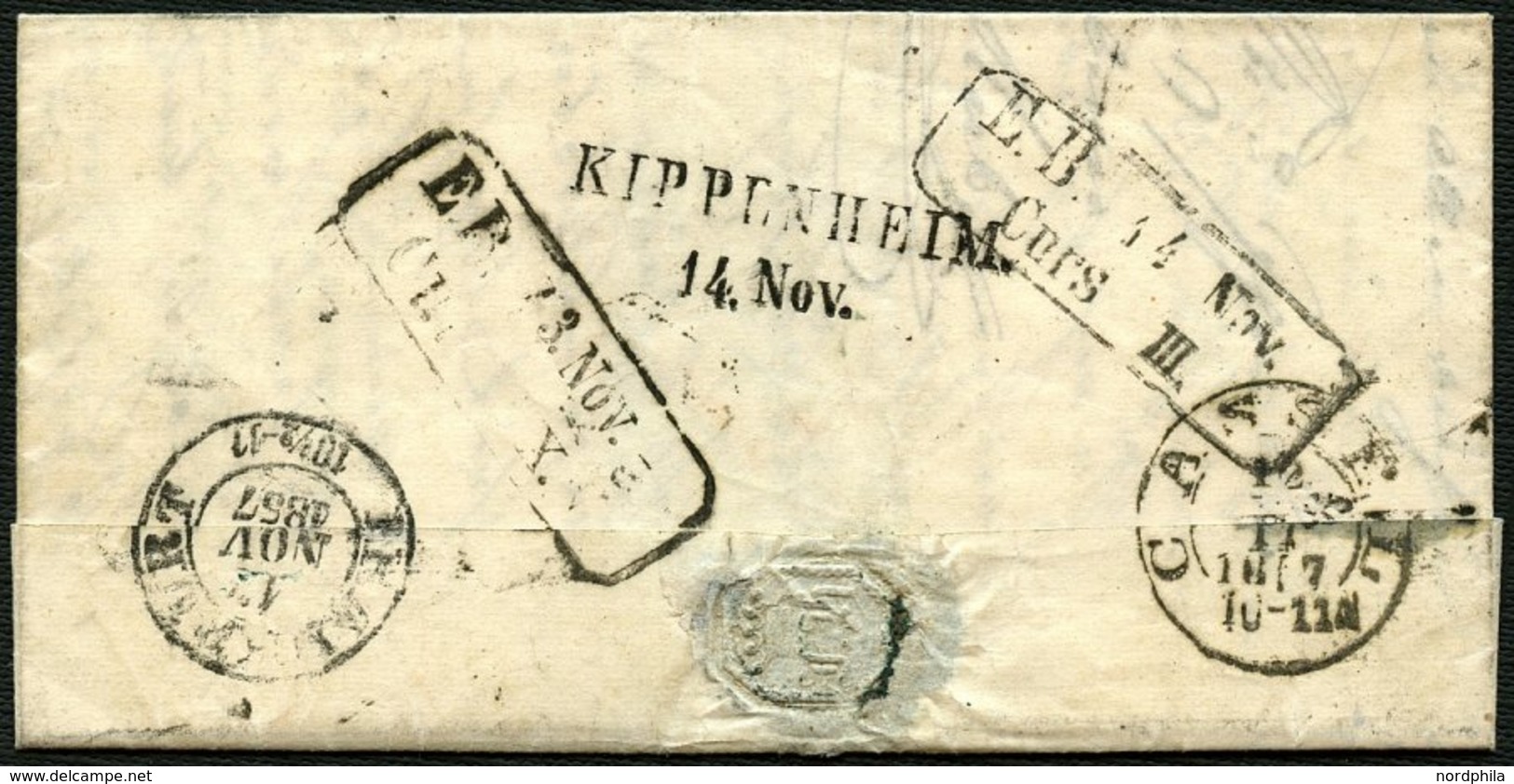 BRAUNSCHWEIG 8b BRIEF, 1857, 3 Sgr. Lebhaftrosa Auf Kleinem Brief Von BRAUNSCHWEIG Nach Kippenheim, Pracht - Braunschweig