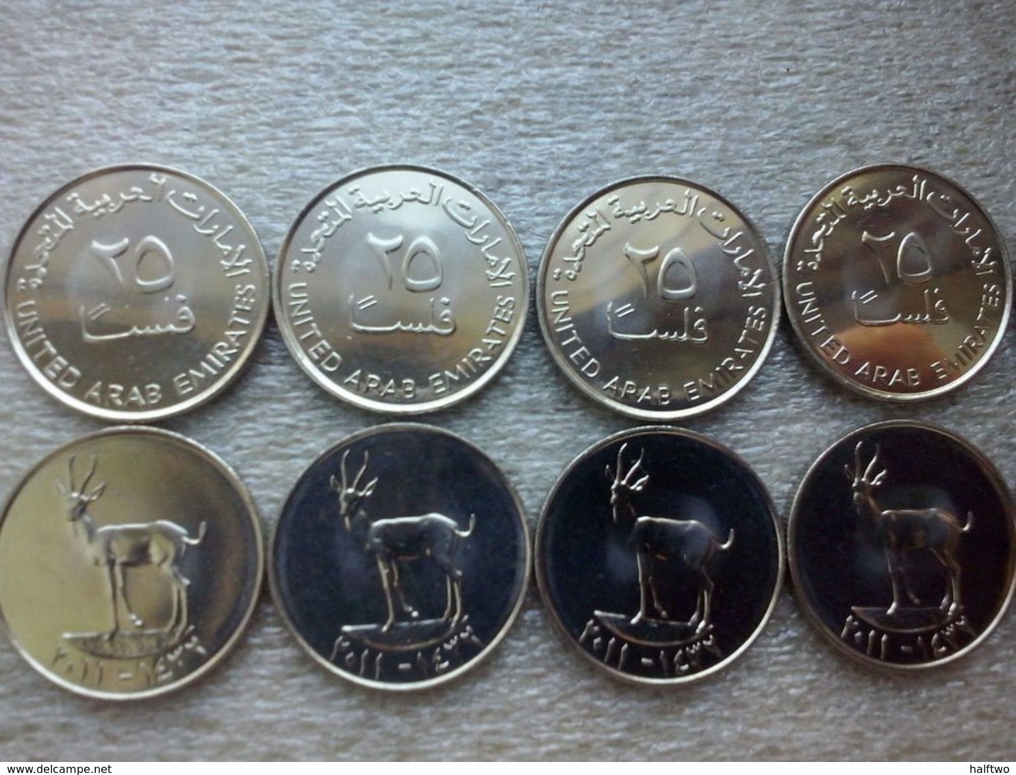 United Arab Emirates   25 Fils , 10 Pieces , 2011 ,    UNC - Vrac - Monnaies