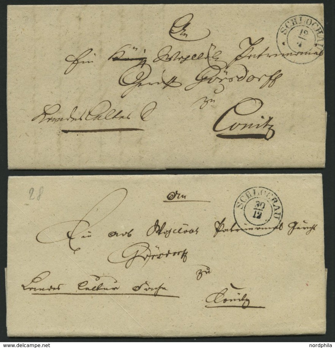 PREUSSEN SCHLOCHAU, K2, 2 Prachtbriefe Von 1846 Und 1848 - Prephilately