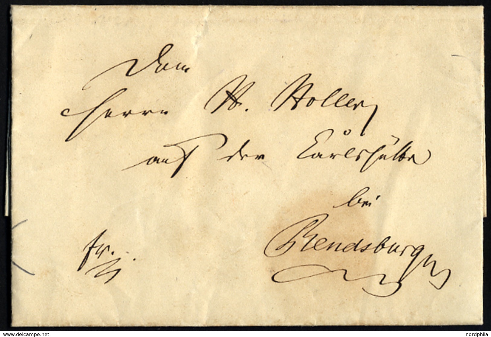 SCHLESWIG-HOLSTEIN 1850, Brief Aus Hohn, Prachtbrief Nach Rendsburg - Precursores