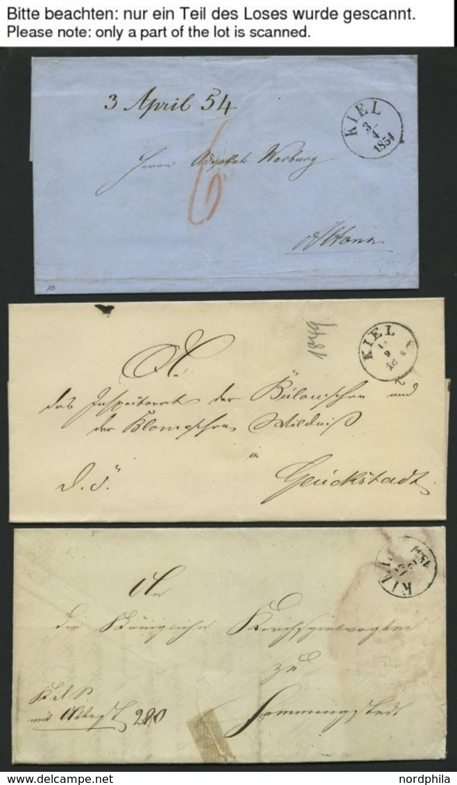 SCHLESWIG-HOLSTEIN KIEL (1849-1875), 7 Meist Verschiedene Markenlose Briefe, Feinst/Pracht, Besichtigen! - [Voorlopers