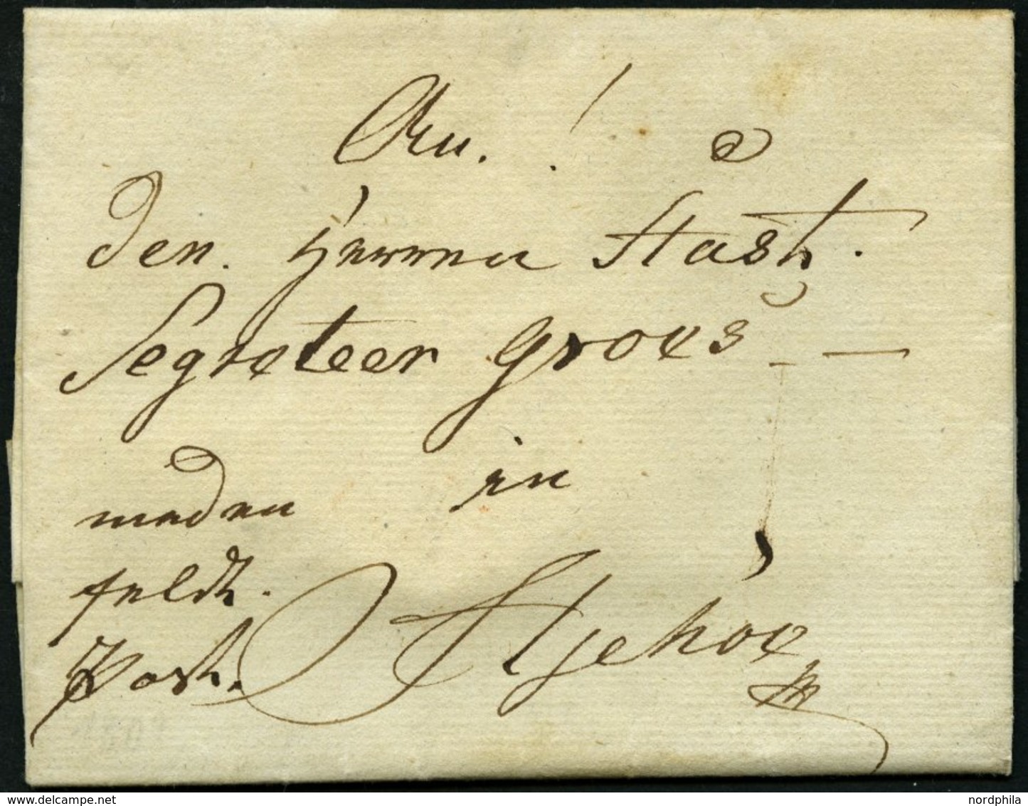 SCHLESWIG-HOLSTEIN - ALTBRIEFE 1809, Brief Von Schleswig Nach Itzehoe, Pracht - Prephilately