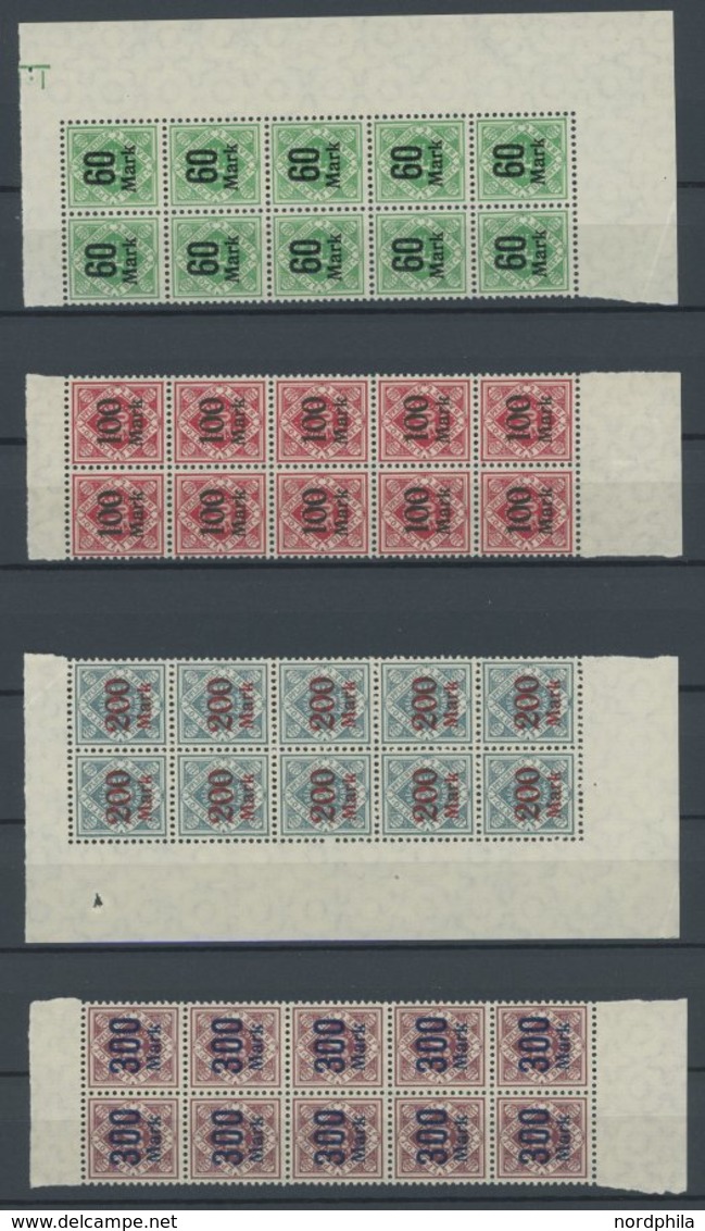 WÜRTTEMBERG 159-70 **, 1922/3, Ziffer In Raute, Je 10x Im Bogenteil, Postfrisch, Pracht - Altri & Non Classificati