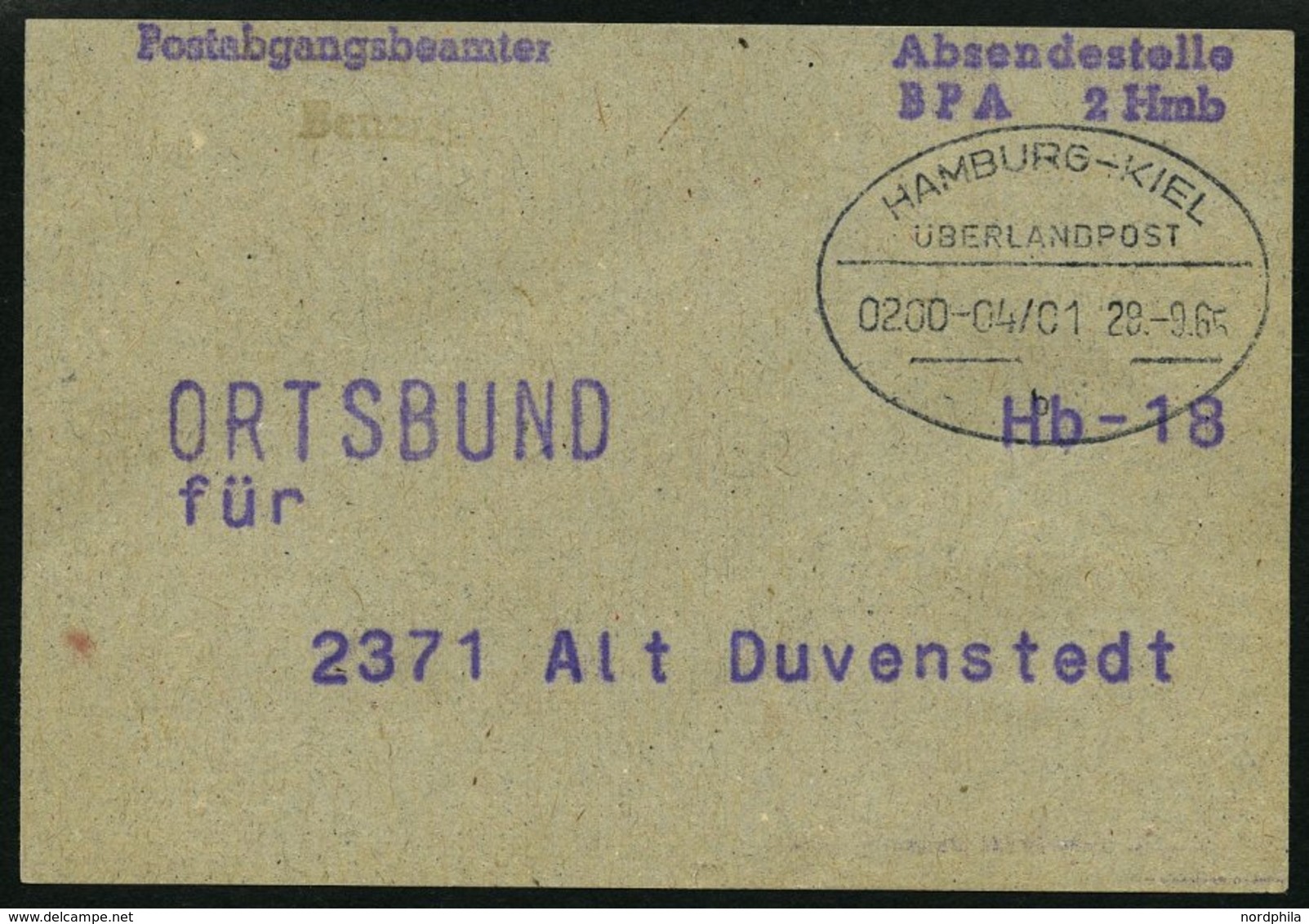 BAHNPOST Hamburg-Kiel, 20 verschiedene Belege, 1892-1964, meist Pracht