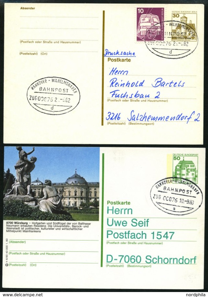 BAHNPOST Hannover-Wilhelmshaven (Zug 538,676,875 Und 876 (3x)), 6 Belege, Feinst/Pracht - Franking Machines (EMA)