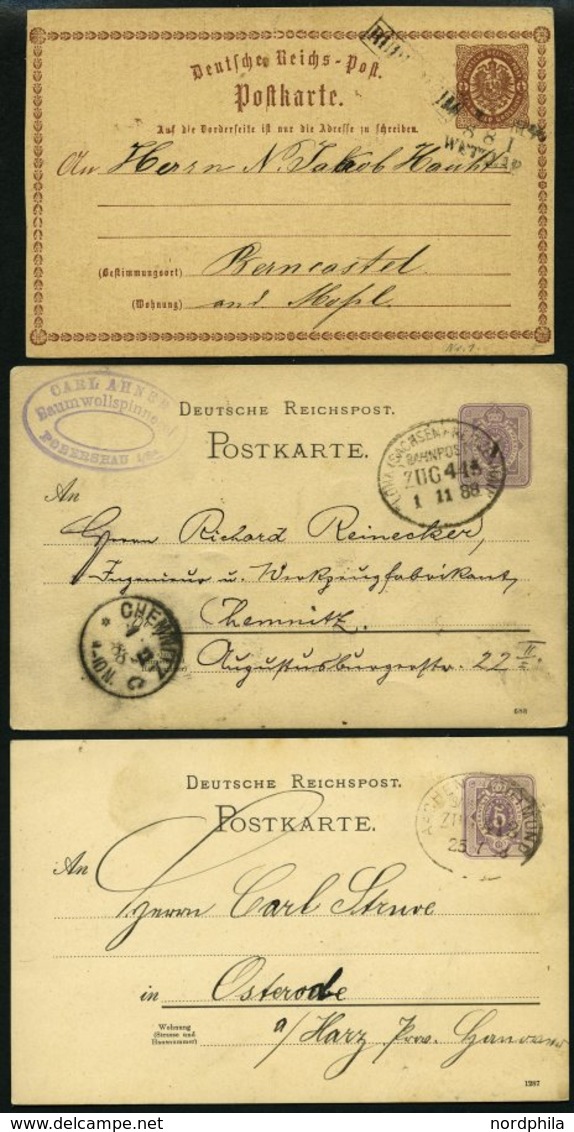 BAHNPOST 1874-1923, 10 Verschiedene, Teils Interessante Belege, Feinst/Pracht, Besichtigen! - Frankeermachines (EMA)