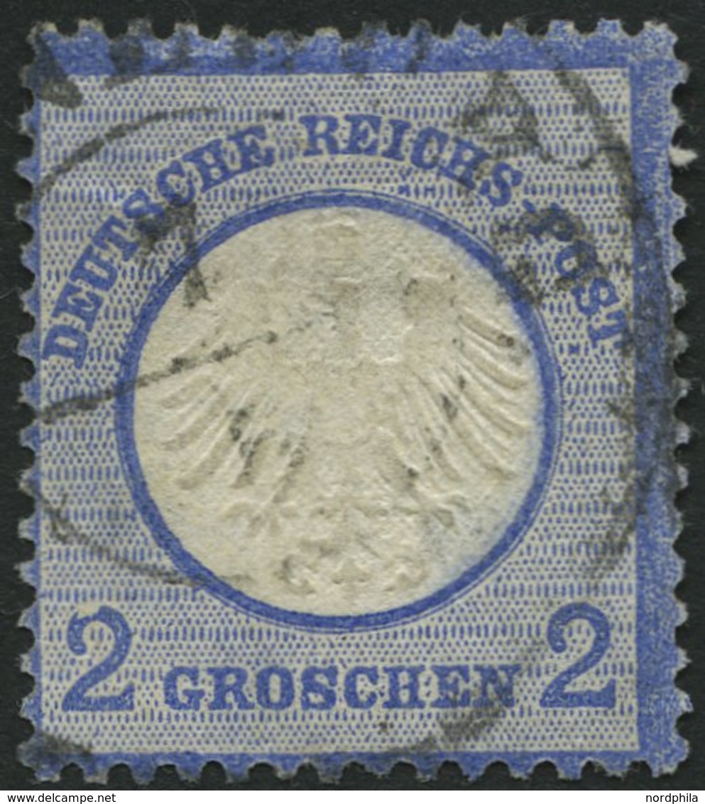 Dt. Reich 5XII O, 1872, 2 Gr. Ultramarin Mit Plattenfehler Beschädigter Bogen Der Linken 2, Feinst (dünne Stellen) - Usati