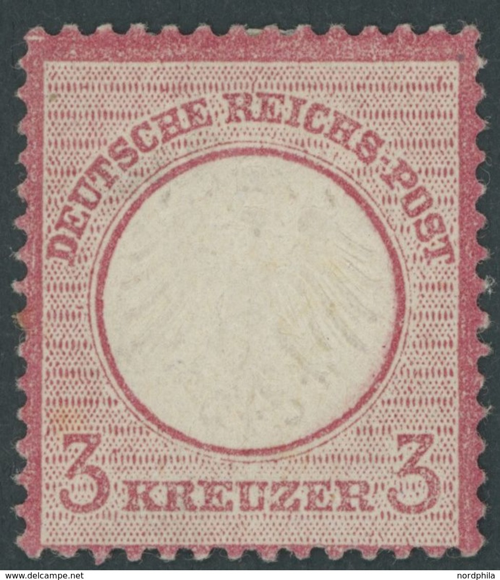 Dt. Reich 9 *, 1872, 3 Kr. Karmin, Falzreste, Farbfrisches, Sehr Gut Gezähntes Prachtstück, Fotoattest Sommer, Mi. (2400 - Oblitérés