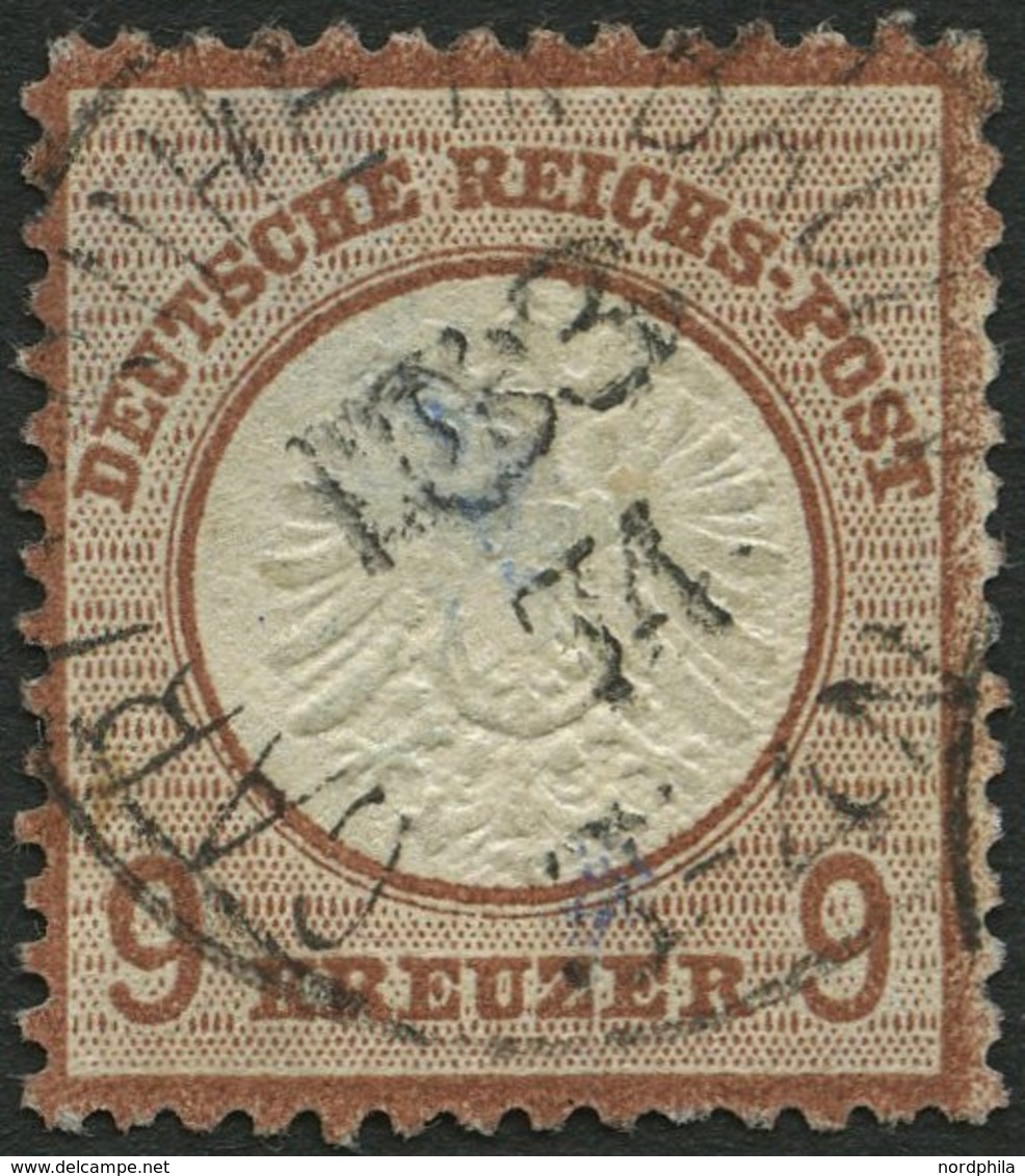 Dt. Reich 27b O, 1872, 9 Kr. Lilabraun, Repariert Wie Pracht, Fotobefund Brugger, Mi. (650.-) - Used Stamps