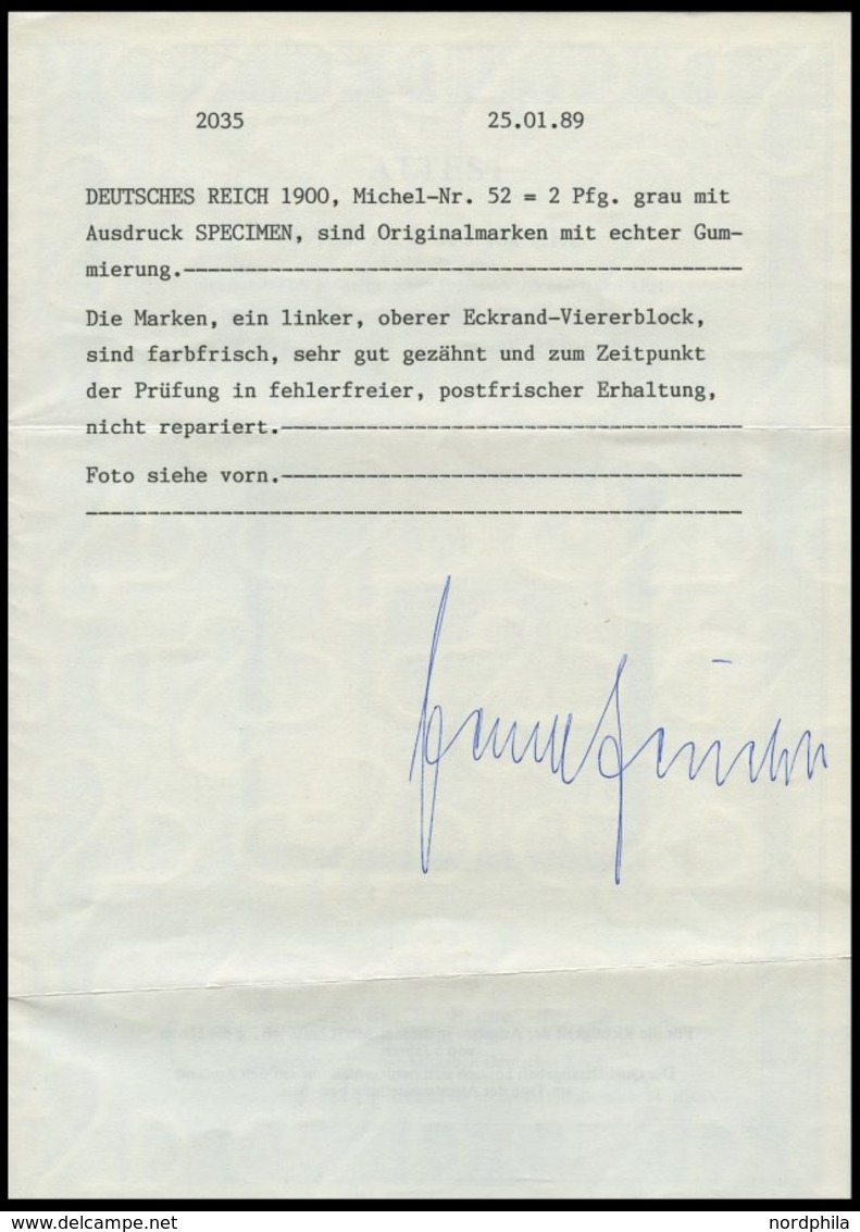 OST-SACHSEN 52SP **, 1945, 10 Pf. Grau, Aufdruck Specimen, Linke Obere Bogenecke, Pracht, Fotoattest Jäschke Eines Ehema - Andere & Zonder Classificatie