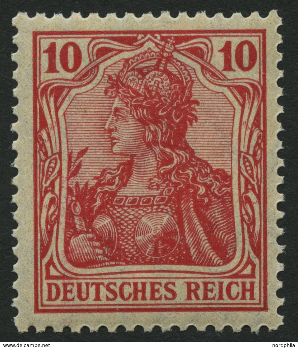 Dt. Reich 86Id **, 1913, 10 Pf. Schwärzlichrosa Friedensdruck, Postfrisch, Pracht, Fotoattest Jäschke-L., Mi. 500.- - Andere & Zonder Classificatie