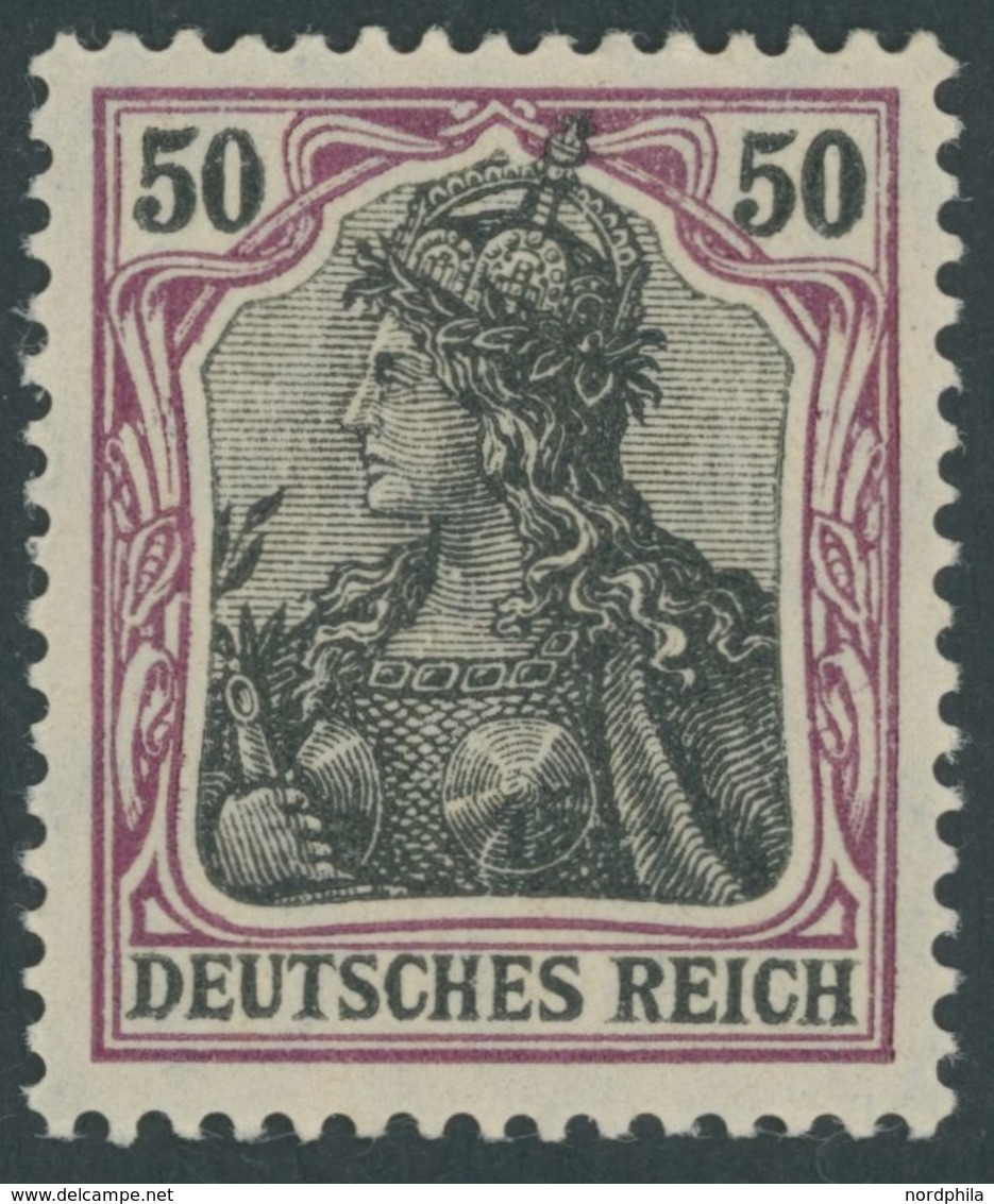 Dt. Reich 91IIy **, 1915, 50 Pf. Graulila/schwarz Auf Orangeweiß Kriegsdruck, Postfrisch, Pracht, Gepr. Zenker, Mi. 65.- - Otros & Sin Clasificación