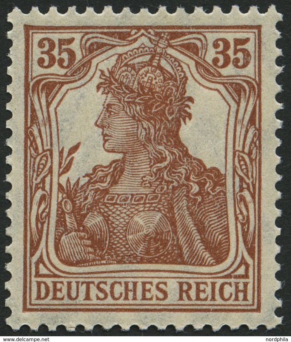 Dt. Reich 103c **, 1918, 35 Pf. Zimtfarben, Normale Zähnung, Pracht, Gepr. Infla, Mi. 70.- - Used Stamps