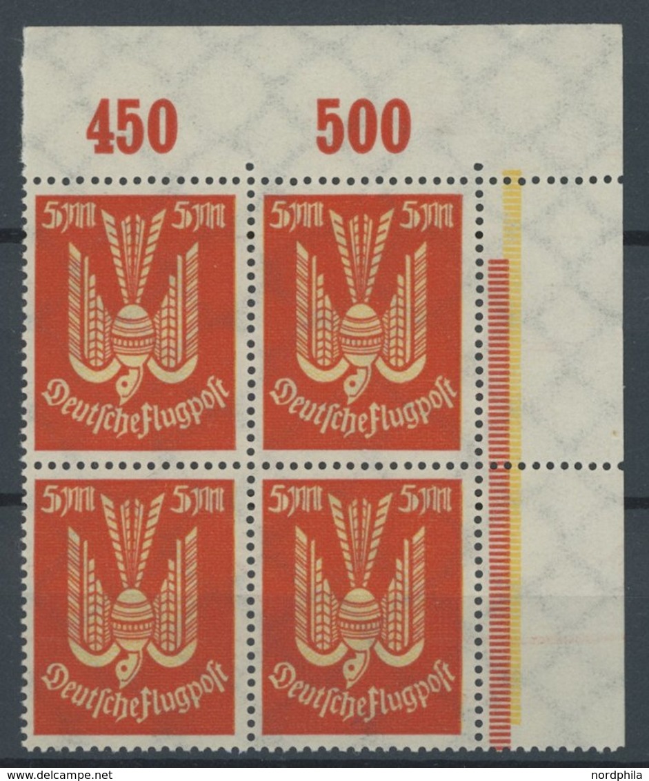 Dt. Reich 210-18 VB **, 1922, Holztaube In Eckrandviererblocks, Postfrischer Prachtsatz - Used Stamps