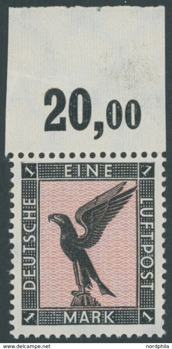 Dt. Reich 382 **, 1926, 1 M. Adler, Oberrandstück, Postfrisch Pracht, Mi. 150.- - Autres & Non Classés