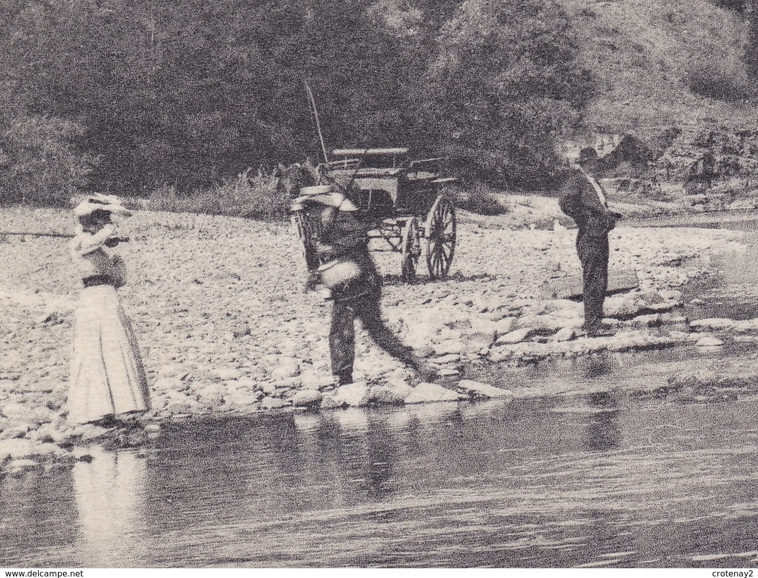 63 Pont Des Goules Et CORENT Entre Clermont Et Issoire N°859 VOIR ZOOM Hommes Femme Attelage Postée De Sugères En 1914 - Issoire