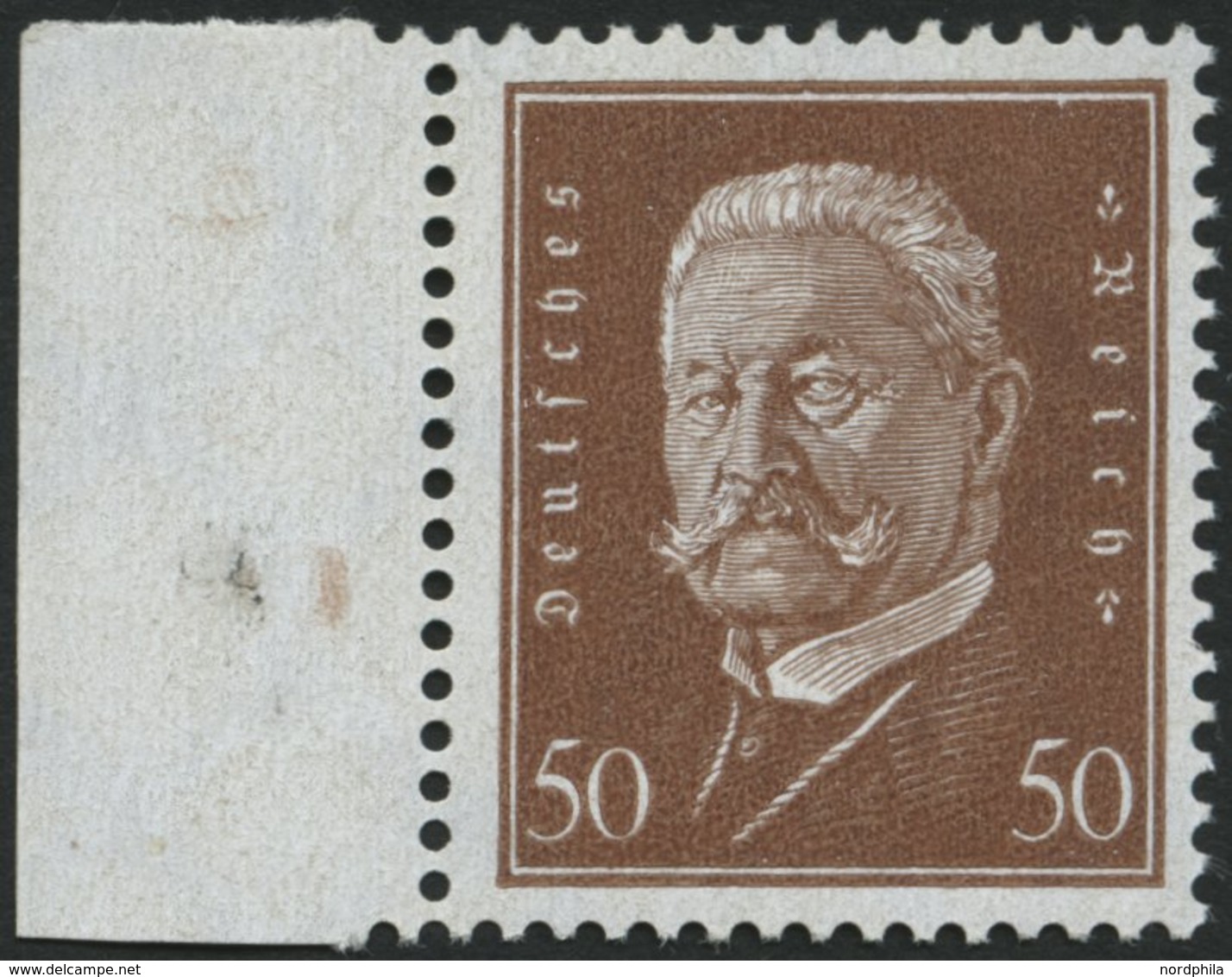 Dt. Reich 420 **, 1928, 50 Pf. Hindenburg, Pracht, Gepr. Schlegel, Mi. 140.- - Andere & Zonder Classificatie