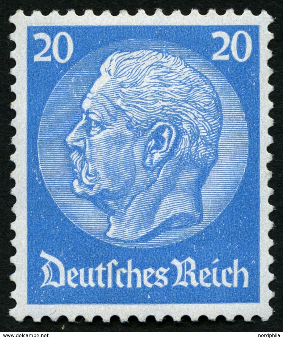 Dt. Reich 489 **, 1933, 20 Pf. Hindenburg, Wz. 2, Pracht, Mi. 70.- - Andere & Zonder Classificatie