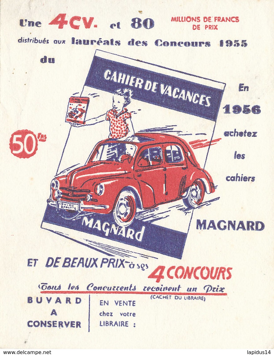 BU 1524 -/  BUVARD   CAHIER DE VACANCES  MAGNARD - Papeterie