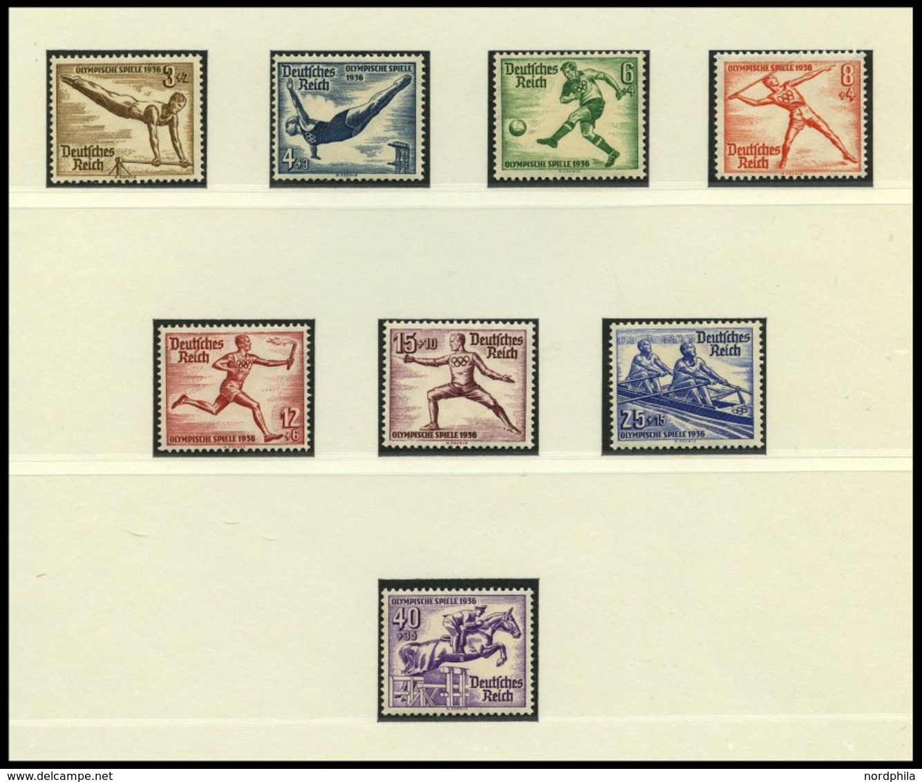 Dt. Reich 603-659 **, 1936/7, 2 Komplette Jahrgänge Ohne Blocks Auf Lindner Falzlosseiten, Pracht, Mi. 509.- - Other & Unclassified