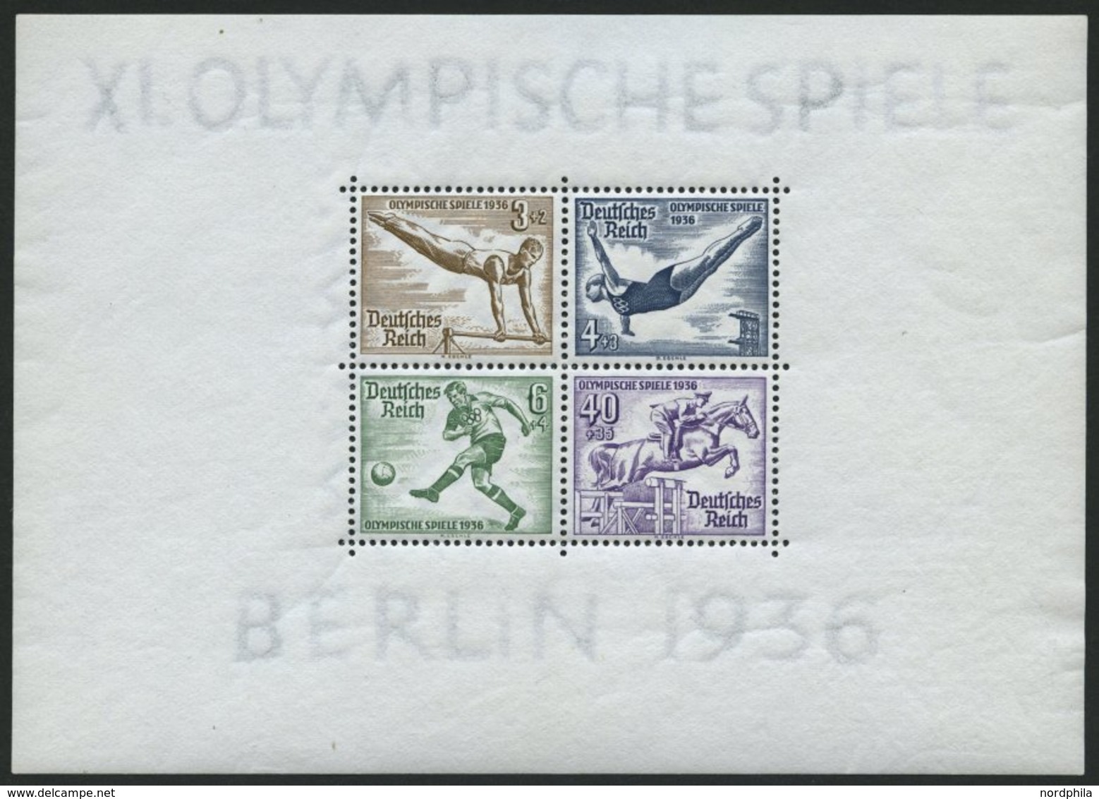 Dt. Reich Bl. 5 **, 1936, Block Olympische Spiele, Pracht, Mi. 130.- - Andere & Zonder Classificatie