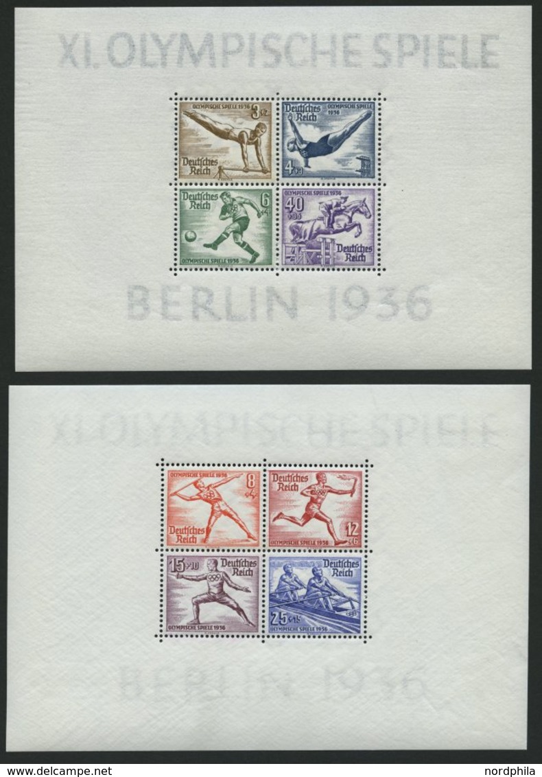 Dt. Reich Bl. 5/6 *, 1936, Blockpaar Olympische Spiele, Falzreste Im Rand, Pracht, Mi. 100.- - Andere & Zonder Classificatie