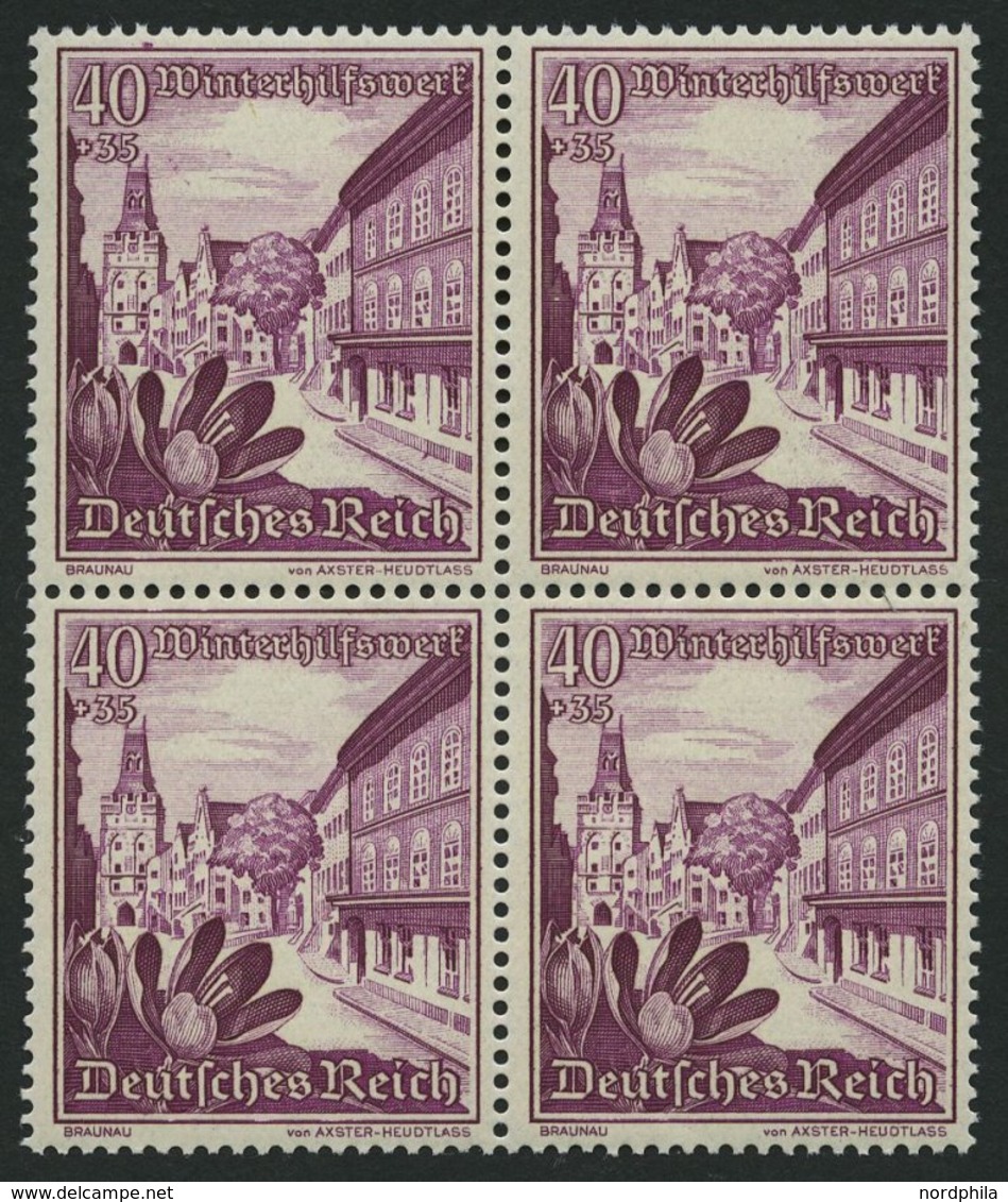 Dt. Reich 683 VB **, 1938, 40 Pf. Ostmarklandschaften Im Viererblock, Pracht, Mi. 160.- - Andere & Zonder Classificatie