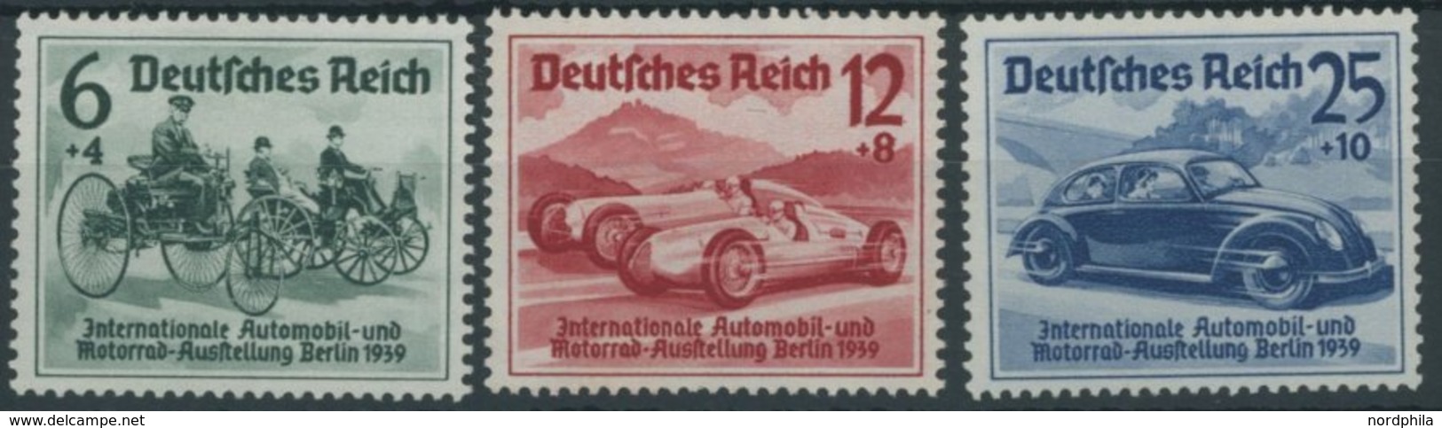 Dt. Reich 686-88 **, 1939, Automobil-Ausstellung, Postfrischer Prachtsatz, Mi. 110.- - Andere & Zonder Classificatie