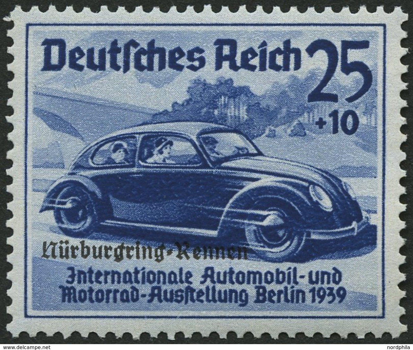 Dt. Reich 697 **, 1939, 25 Pf. Nürburgring-Rennen, Pracht, Mi. 95.- - Andere & Zonder Classificatie