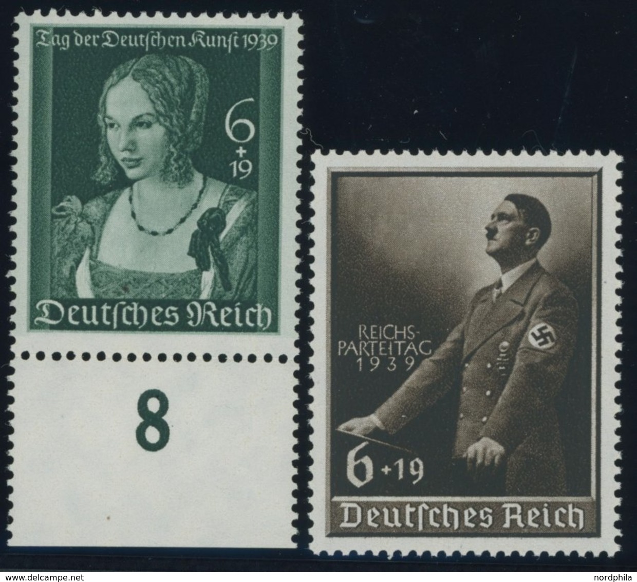 Dt. Reich 700/01 **, 1939, Tag Der Deutschen Kunst Und Reichsparteitag, Postfrisch, 2 Prachtwerte, Mi. 59.- - Andere & Zonder Classificatie